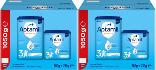 Nutrıcıa Aptamil Pronutra 1050GR (800+250GR) Devam Sütü No:3 (9-12 Ay) Avantaj Pk (2 Li Set)