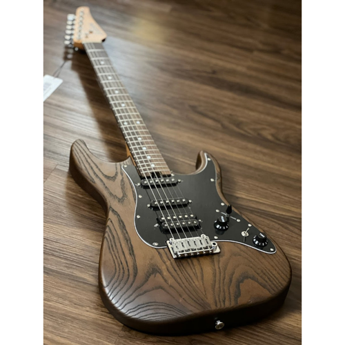 Soloking MS-1 Classic ASH in Torched Black with Rosewood FB Special Run W/Gigbag