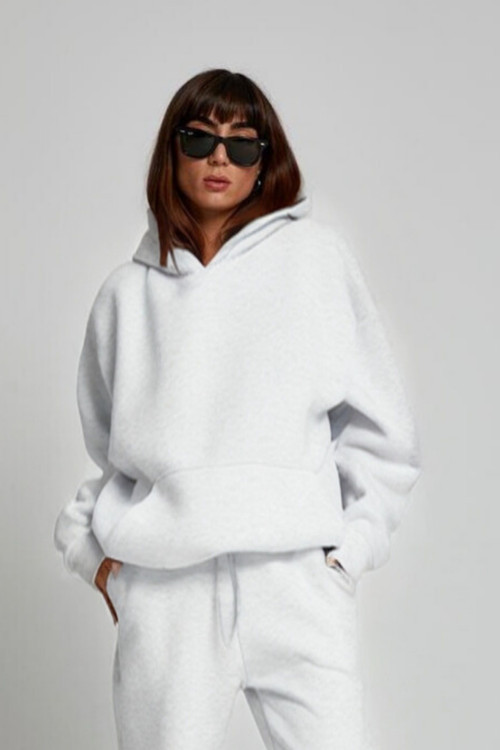 Kadın İçi Şardonlu Pamuklu Bol Kalıp Sweatshirt