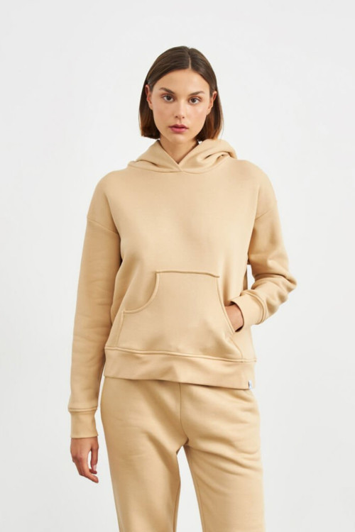 Kadın Kanguru Cepli Mevsimlik Oversize Sweatshirt