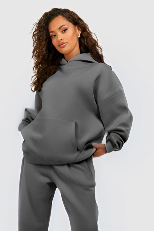 Erkek Baskısız Düz İçi Şardonlu Sweatshirt