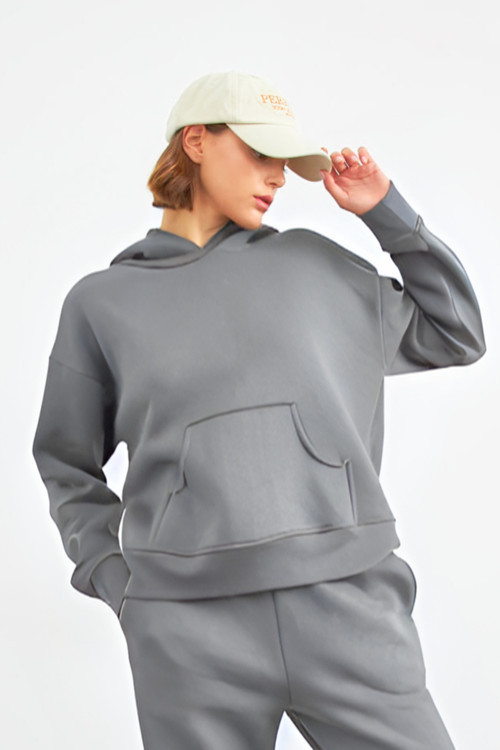 Kadın Kanguru Cepli Mevsimlik Oversize Sweatshirt