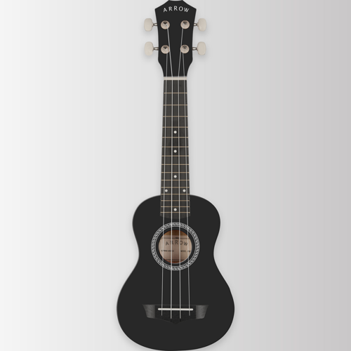 Arrow PB10 BK Soprano Black Ukulele