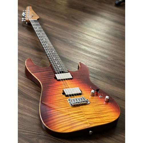 Soloking MS-1 Custom 22 HH MOD Flat Top with Fishman Fluence in Fire Wakesurf with Rosewood FB W/Gigbag