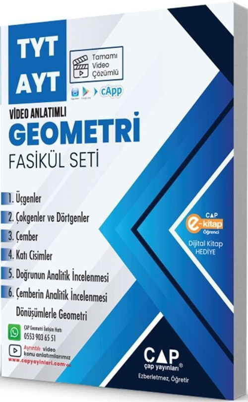 Çap Yks Tyt Ayt Set Geometri - (Güncel Müfredat)2027 Müfredata Uygun