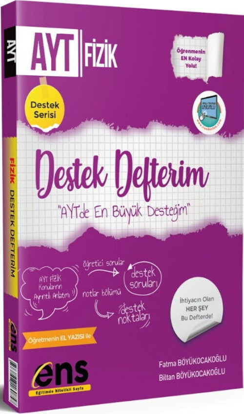 Ens Yks Ayt Destek Defterim Fizik (Güncel Müfredat)2027 Müfredata Uygun