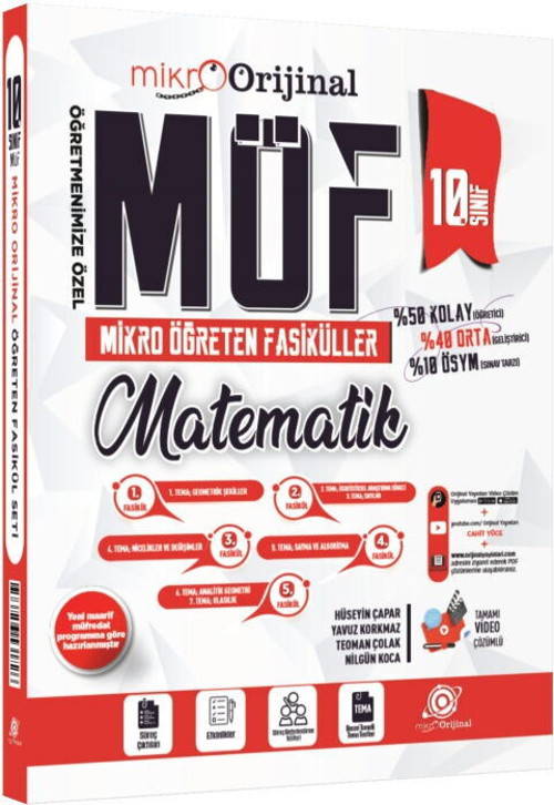 Mikro Orijinal 10.Sınıf Möf Set Matematik(Güncel Müfredat)2027 Müfredata Uygun