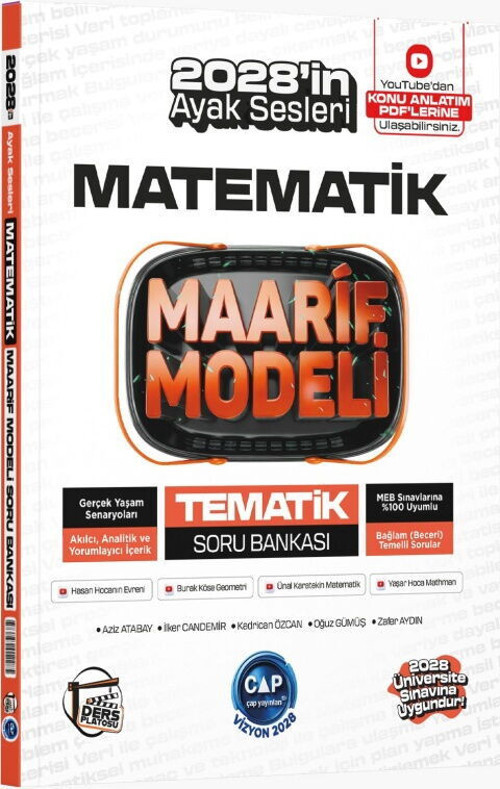 Çap Ünihaz. Maarif Tematik Soru Bankası Matematik (Güncel Müfredat)2027 Müfredata Uygun