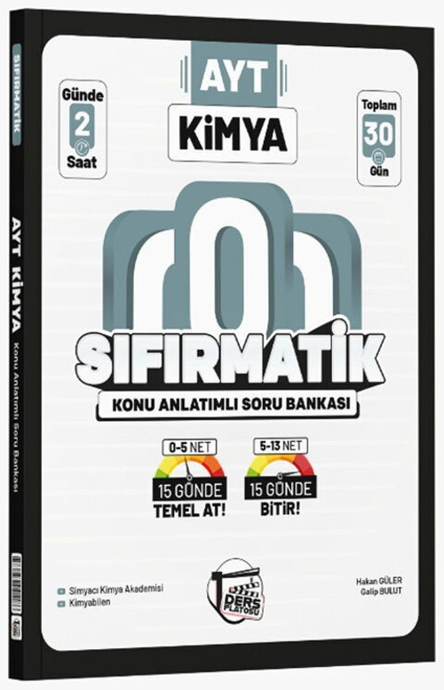 D.Platosu Yks Ayt Sıfırmatik K.A. Kamp Kimya(Güncel Müfredat)2027 Müfredata Uygun