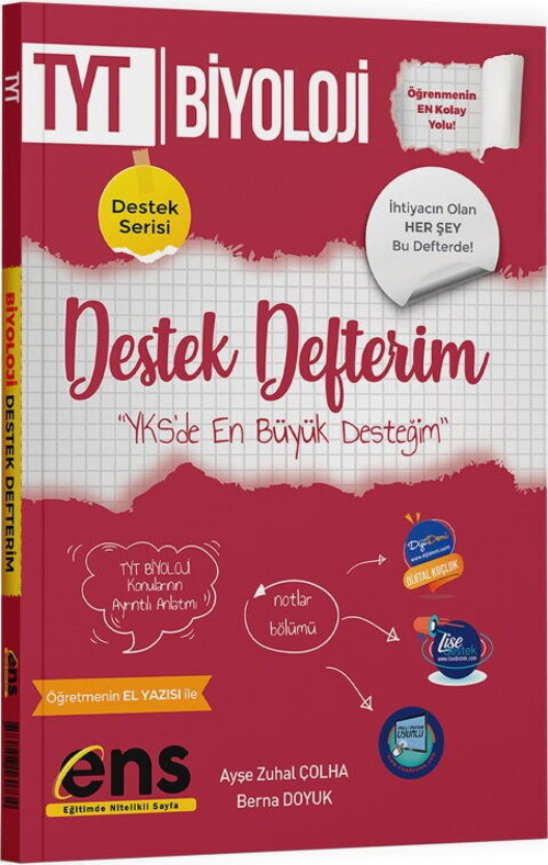 Ens Tyt Destek Defterim Biyoloji (Güncel Müfredat)2027 Müfredata Uygun