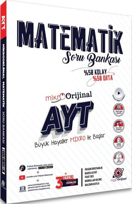 Mikro Orijinal Yks Ayt Soru Bankası Matematik (Güncel Müfredat)2027 Müfredata Uygun