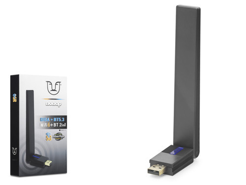 NONAP W211 USB WiFi 6 Bluetooth 5.3 Adaptörü 1 Gbps 5 GHz Dual Band Siyah