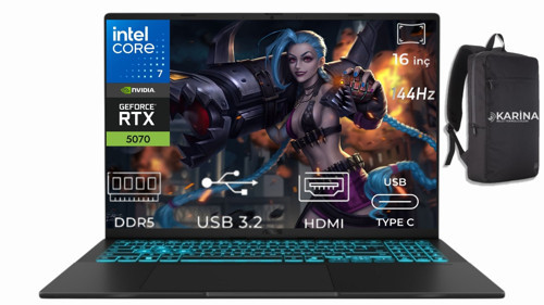 V16 Intel Core 7 240H V3607VP-RP055-K06 16GB 1TB RTX5070-8GB FreeDos 16'' Wuxga 144Hz Freedos Taşınabilir Bilgisayar