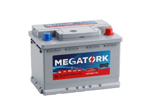 Megatork 12V 60Ah 500A Standart Akü (Üretim Tarihi:2026)