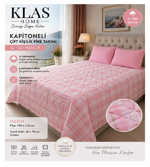 Çok Amaçlı Kapitone Pike Takımı-Çift Kişilik