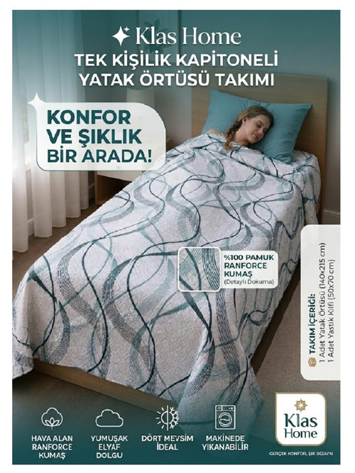Çok Amaçlı Kapitone Pike Takımı-Tek Kişilik