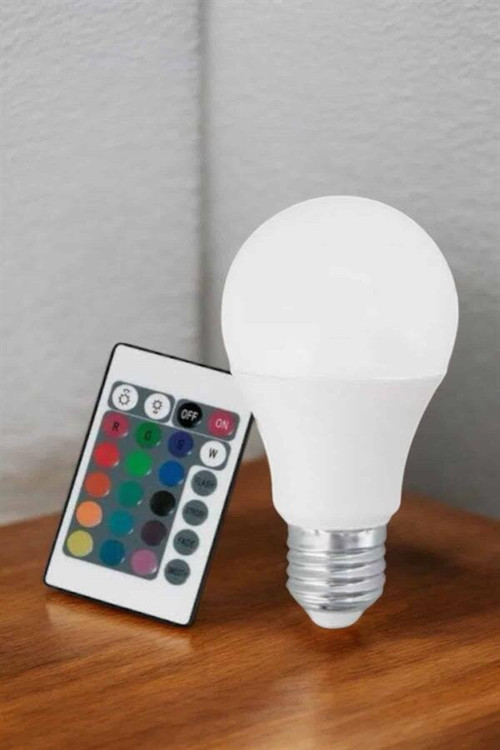 RGB Led Lamba Led Işık Ampul Renk Değiştirebilen 100 Watt - MZUIRG7804-7051