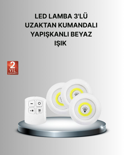 Dekoratif ve Pratik 3’lü Kumandalı Spot LED Aydınlatma - MZUIRG9383-2340