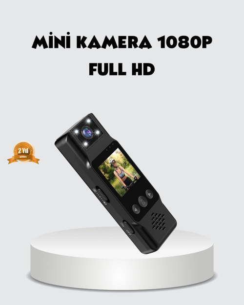 180 Derece Dönebilen Mini Kamera Full HD TFT Ekran Hareket Sensörlü - MZUIRG1461-3631