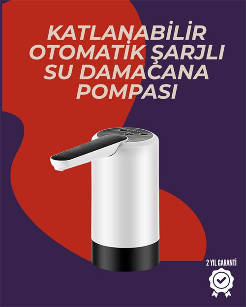 Şarjlı Damacana Su Pompası Otomatik ve Taşınabilir - MZUIRG9484-5408