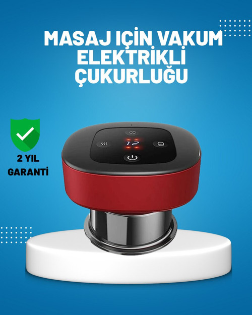 Elektrikli Vakumlu Çukurluk Masaj Aleti Isıtmalı ve Kırmızı Işıklı Terapi S - MZUIRG6882-3