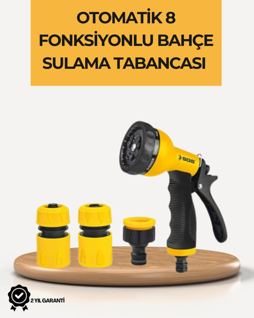 8 Modlu Bahçe Sulama Tabancası Seti Bitki Çiçek Araç Temizleme - MZUIRG2353-7345