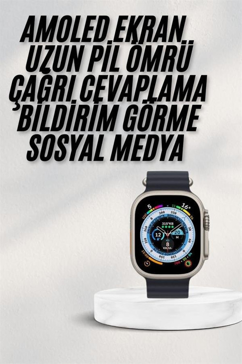 2025 Yeni Model Akıllı Saat Android ve İOS Uyumlu Çağrı Cevaplama - MZUIRG3040-5562