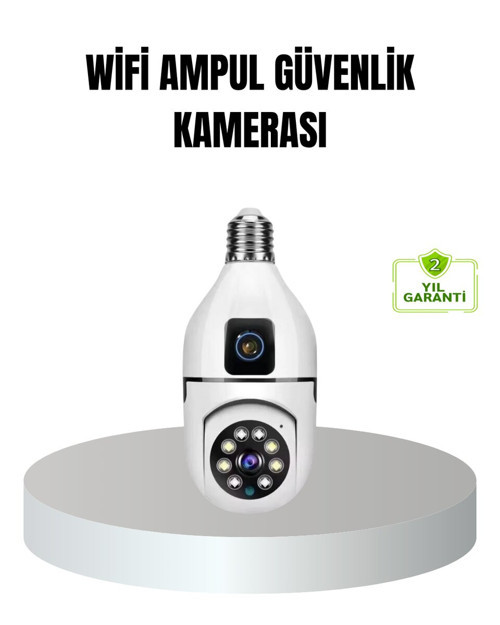 WiFi Ampul Güvenlik Kamerası 1080P Full HD Gece Görüşlü ve Hareket Algılamal? - MZUIRG2343-5