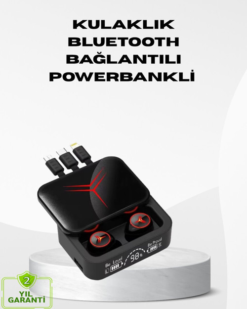Powerbank Özellikli Bluetooth Kablosuz Kulaklık – Dokunmatik Kontrol Uzun Pil Ö - MZUIRG7759-6