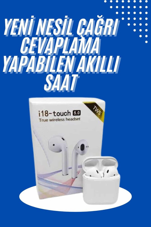 Yeni Nesil Çift Mikrofonlu Dokunmatik Kablosuz Bluetooth Kulaklık - MZUIRG1896-9518