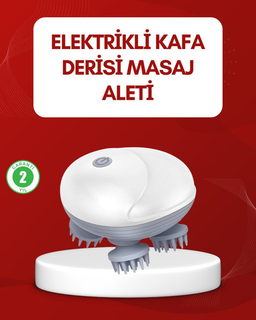Su Geçirmez Elektrikli Kafa Masaj Cihazı IPX7 - MZUIRG6261-5082