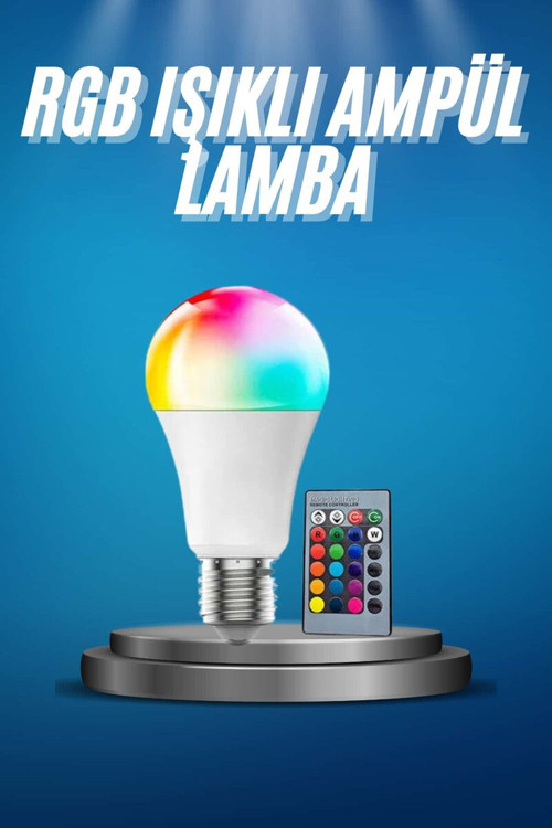Ayarlanabilir Parlaklık RGB Led Ampul Beyaz Lamba Ve Renkli Ampul - MZUIRG6751-7285
