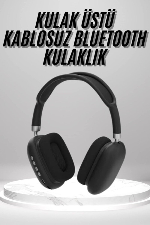 Kulak Üstü Kablosuz Bluetooth Kulaklık Yumuşak Süngerli SD Kart Girişli - MZUIRG8794-7587