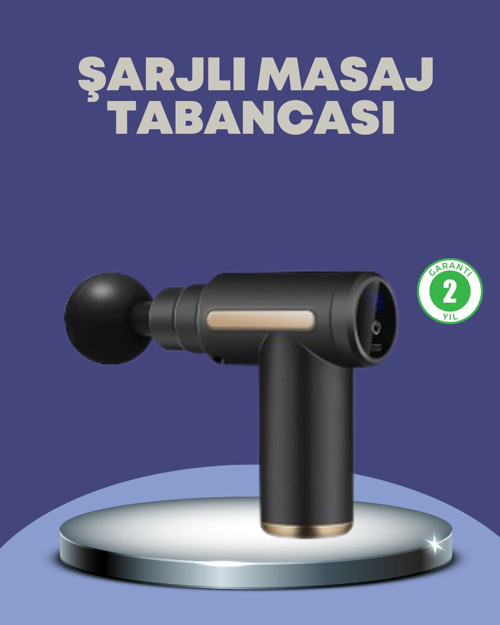 Sporcu Kas Masaj Tabancası 6 Kademe Güçlü Titreşim 4 Başlık Şarjlı Masaj Al - MZUIRG2257-3
