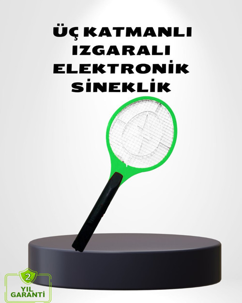 Taşınabilir Elektronik Sineklik – Üç Katmanlı Güvenli Izgara ve Kimyasız Ko - MZUIRG7405-9
