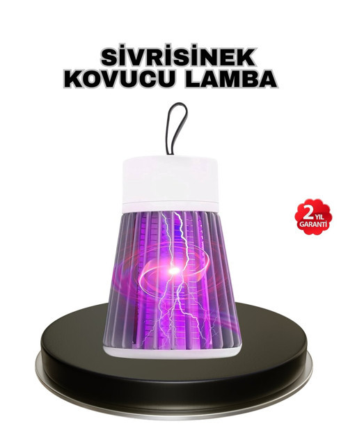 Mor Işıklı Şarjlı Böcek Öldürücü Lamba – Ev Balkon ve Kamp Kullanımına - MZUIRG9030-1