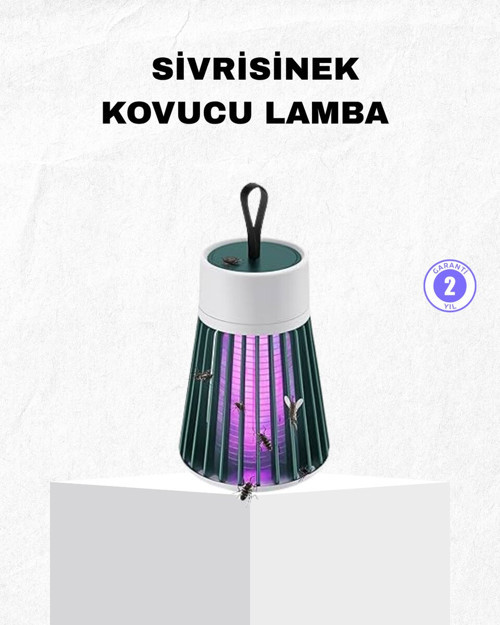 Şarjlı Mor Işıklı Sivrisinek Öldürücü Lamba – Sessiz ve Kimyasal İçerme - MZUIRG5360-9