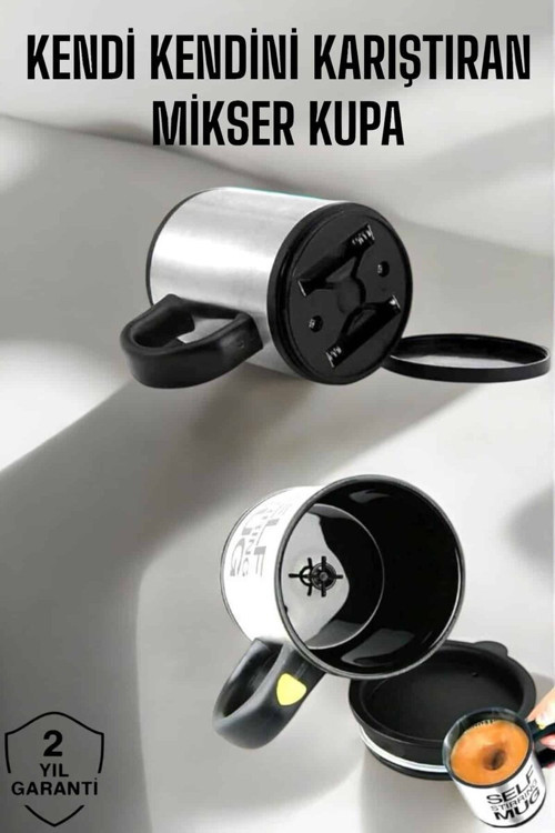 Yazılı Mug Kupa Karıştırıcı Özelliği Ve Paslanmaz Çelik - MZUIRG4465-8968