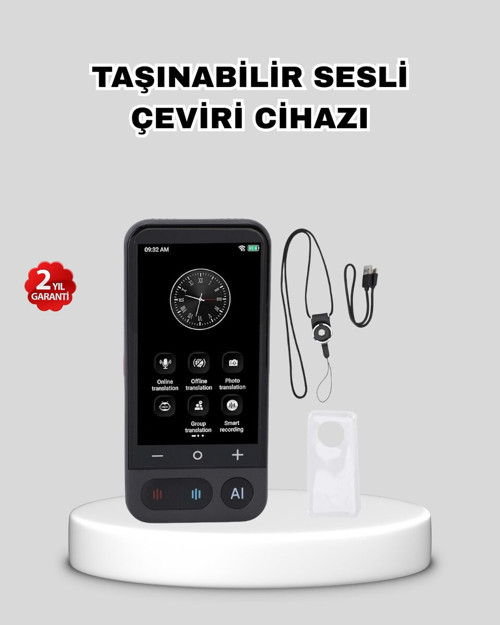 Taşınabilir Akıllı Sesli Çeviri Cihazı – 139 Dil Desteği Dokunmatik Ekran - MZUIRG7731-560
