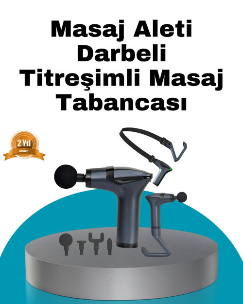 Taşınabilir 3in1 Masaj Aleti Şarjlı Titreşimli Esneme Bantlı - MZUIRG4897-6446