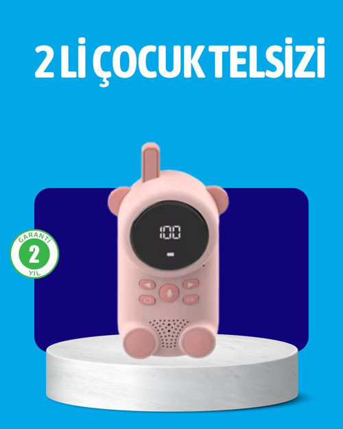 USB Şarjlı Çocuk Telsizi – Renkli Ekran VOX Modu Kompakt Tasarım - MZUIRG8742-2870