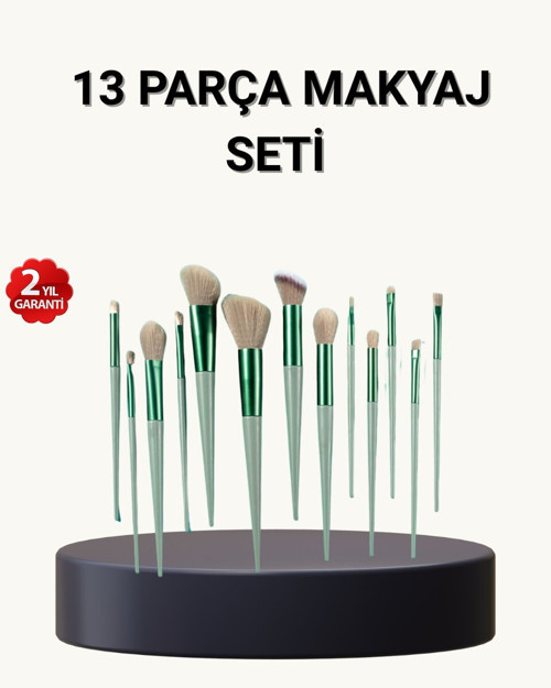 13’lü Yumuşak Kıllı Makyaj Fırça Seti – Profesyonel Kalite Hassas Ciltlere - MZUIRG5567-3