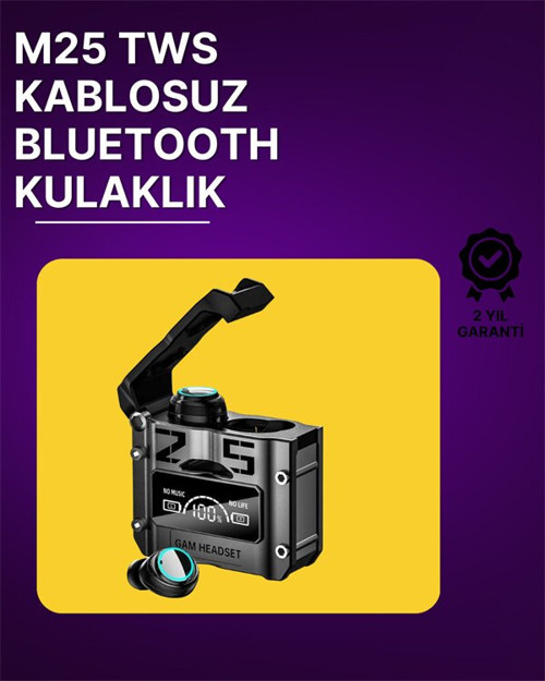Bluetooth 5.3 Kablosuz Kulaklık | Powerbank Şarj Kutulu | Ultra HD Ses Kalitesi - MZUIRG4879-7555