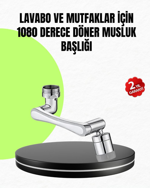 2 Modlu 1080° Dönebilen Musluk Başlığı Esnek 3 Eklemli Hareketli Tasarım - MZUIRG5449-9130
