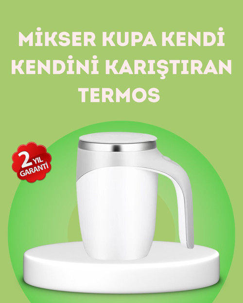 Elektrikli Otomatik Karıştırıcı Kupa – 304 Paslanmaz USB Şarjlı Taşınabil - MZUIRG5108-7