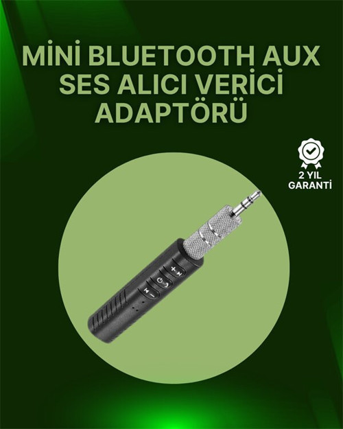 Bluetooth 4.1 Ses Alıcısı | 3.5mm Girişli Hoparlör & Kulaklıklar İçin Kablos - MZUIRG1457-8