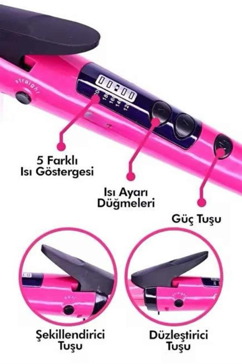 Saç Düzleştirici Şekillendirici Saç Maşası İkili Şekillendirici Isı Ayarl? - MZUIRG4240-1