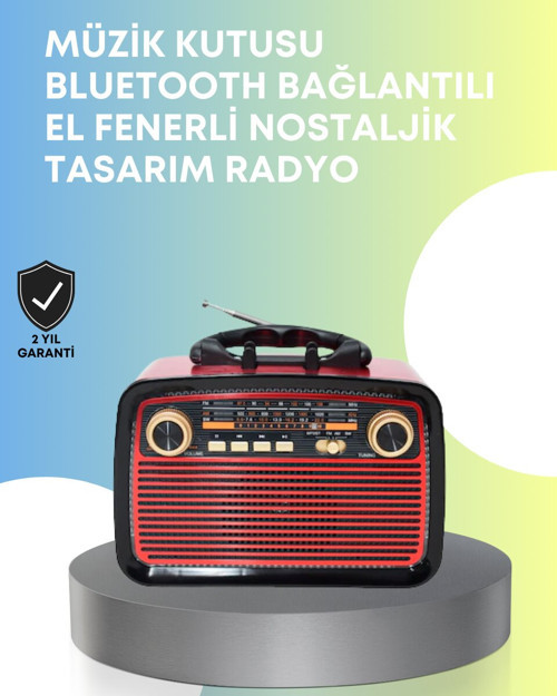 Taşınabilir Bluetooth Hoparlör – Modern Teknoloji ile Nostaljik Radyo Deneyimi - MZUIRG4217-9