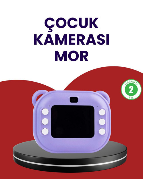 Eğlenceli Şipşak Çocuk Kamerası – Oyun Müzik ve 18 Efektli Anında Baskı - MZUIRG1629-8142