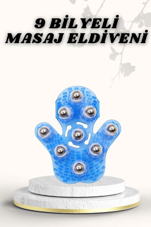 9 Bilyeli Masaj Eldiveni Giyilebilir Plastik Vücut Sıkılaştırıcı - MZUIRG7585-5609